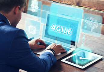 Business, Technology, Internet and network concept. Agile Software Development.