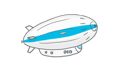 飛行船イラスト