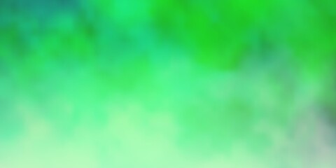 Light Green, Red vector texture with cloudy sky. Abstract illustration with colorful gradient clouds. Colorful pattern for appdesign.