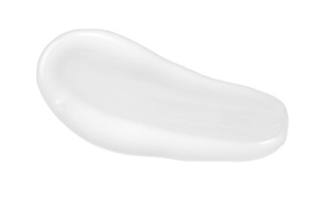 The texture of a white cosmetic cream and a BB cream sample.