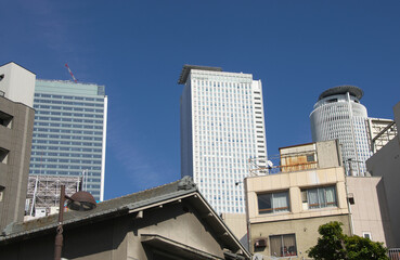 Obraz premium 名古屋駅周辺の高層ビル 