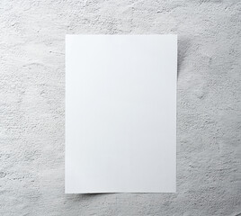 White paper on a concrete background. - obrazy, fototapety, plakaty