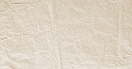 The old beige crumpled wrapping paper, the texture of Kraft paper