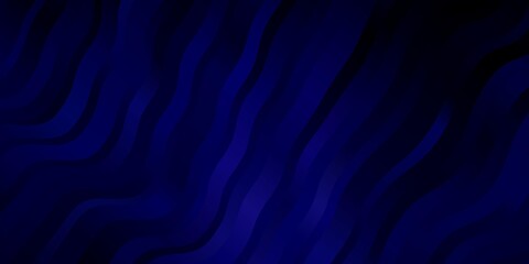 Dark BLUE vector layout with wry lines. Bright sample with colorful bent lines, shapes. Pattern for websites, landing pages.