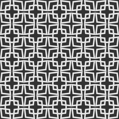 Black and white geometric texture. Seamless pattern for wallpaper design
