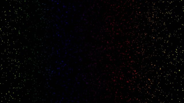 A background of star particles, cycling through the colors of the rainbow. Loops every 3 seconds.