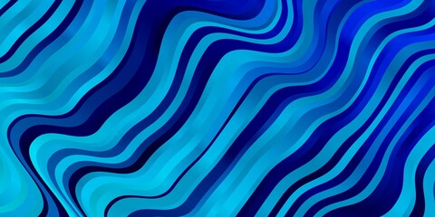 Light BLUE vector template with lines. Colorful illustration, which consists of curves. Best design for your posters, banners.