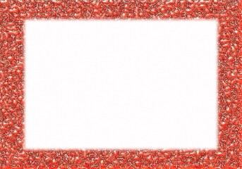 abstract empty white square with red vintage frame 