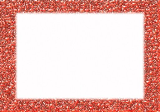 abstract empty white square with red vintage frame 