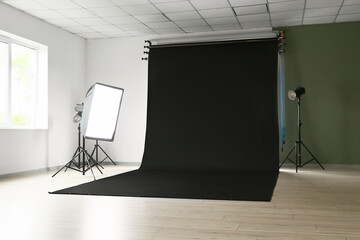 Interior of modern photo studio