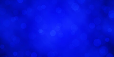 Dark BLUE vector background with spots. Abstract colorful disks on simple gradient background. New template for a brand book.