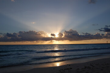 sunset over the sea