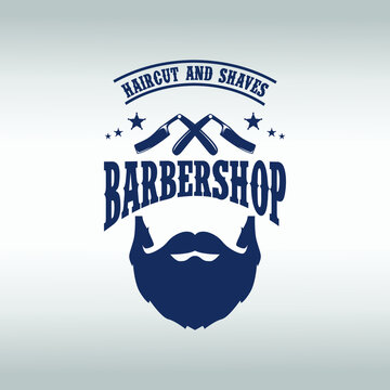 Barber Shop labels, banner, logo vector