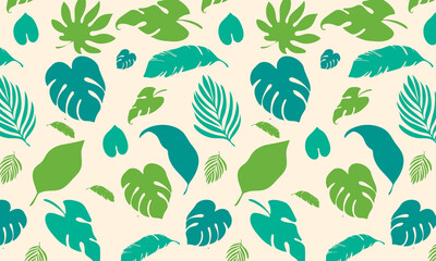 Fototapeta na wymiar seamless pattern with leaves, seamless pattern, backgroud, summer, leaf, flowers