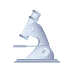 laboratory microscope on white background