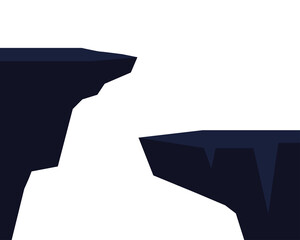 Isolated two cliffs vector design - obrazy, fototapety, plakaty