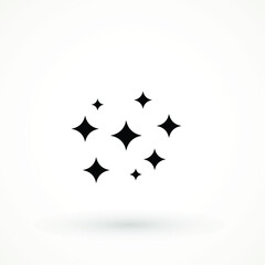 Shine icon, Clean star icon sparkling twinkling sparkles symbol Sparkle simple design Stars sign isolated on white background 