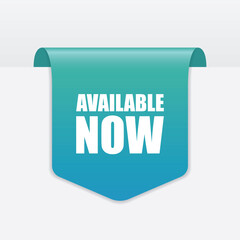 Available Now Hanging Ribbon Element