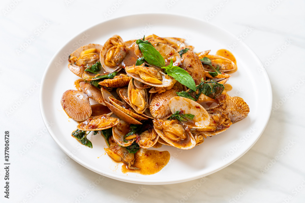 Canvas Prints Stir Fried Clams with Roasted Chilli Paste