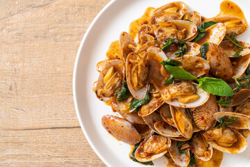 Stir Fried Clams with Roasted Chilli Paste