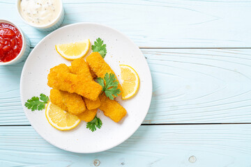 fried fish finger stick or french fries fish
