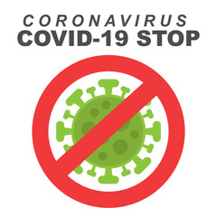 Coronavirus illustration covid stop illustration concept vector