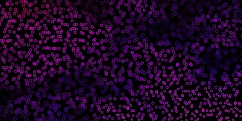 Dark purple, pink vector backdrop with dots.