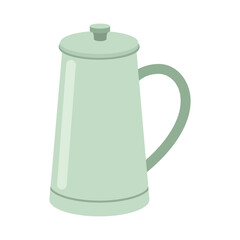 Isolated coffee pot vector design