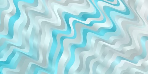 Light BLUE vector pattern with curves. Bright sample with colorful bent lines, shapes. Best design for your ad, poster, banner.