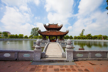 BacNinh, VietNam , The main hall The Ly Bat De Temple or Do Temple , is a temple near Hanoi of which the central section was built in 1028