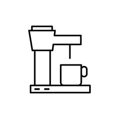 coffee machine icon outline style for your web design, logo, UI. illustration