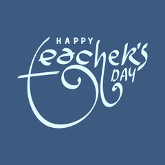 Obraz premium Happy teacher's day vector illustration.