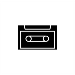 cassette vector icon with glyph style vector for your web design, logo, UI. illustration	
