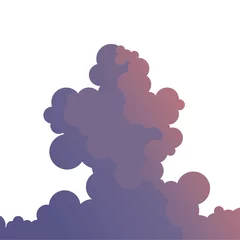 Gardinen Isolated purple cloud shape vector design © Gstudio