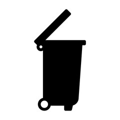 Wheel trash bin icon