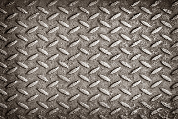 background of  old metal diamond plate