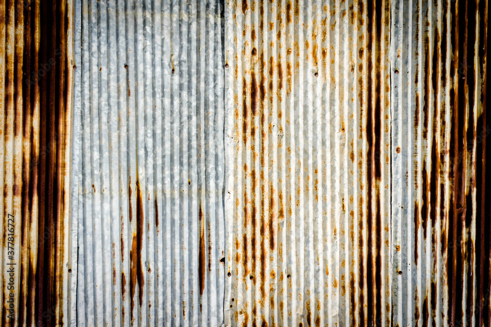 Canvas Prints Old rusty zinc wall texture and background