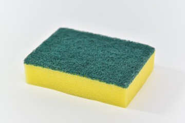 Sponge for washing kitchen utensils On a white background