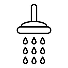 Shower water icon