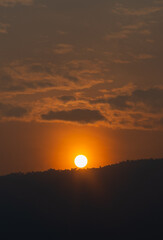 beautiful and dramatic sunrise