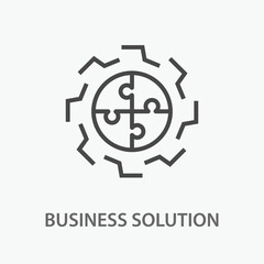 Obraz premium Business solution line icon on white background.