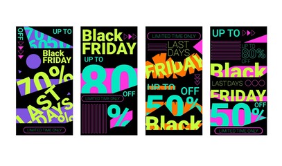 Black Friday sale banners template.