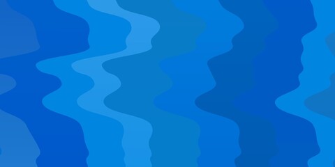 Light BLUE vector template with curved lines. Abstract gradient illustration with wry lines. Pattern for booklets, leaflets.