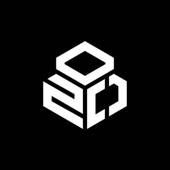 ZO monogram logo with 3 cube style design template - obrazy, fototapety, plakaty