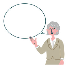 スーツ　女性　シニア　士業　空欄
