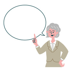 スーツ　女性　シニア　士業　空欄
