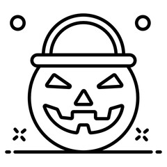 
A design of pumpkin bucket in editable style 
