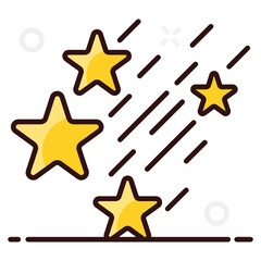 
Falling stars icon design, vector of space stars 
