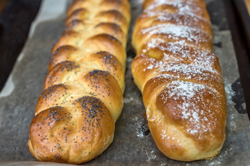 Fresh homemade brioche. Healthy eating