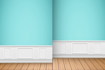 Interior of luxury apartments with two rooms. Modern concept of cozy home. Vector Illustration.